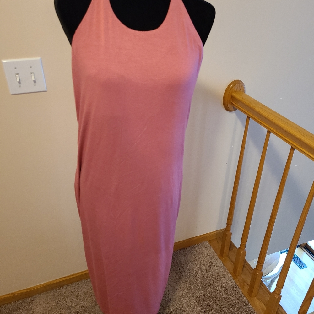 Pink Athleta Midi Dress